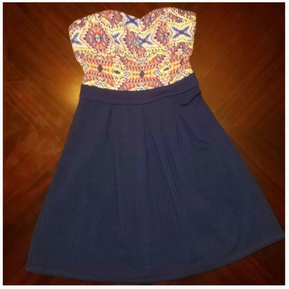 Xhilaration Multicolor Strapless Dress